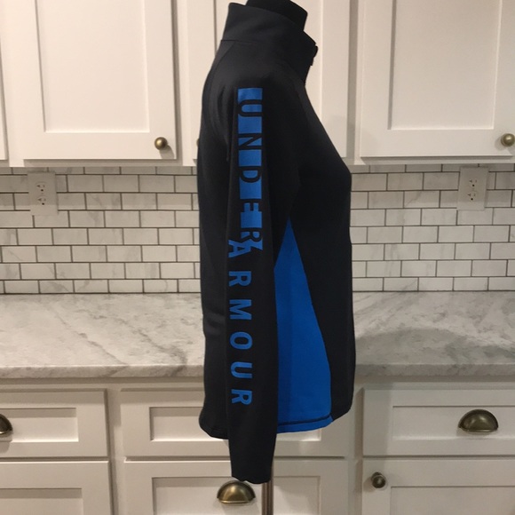 Under Armour Cold Gear Shirt 1/4 Zip long sleeve Logo on Sleeve Medium - Picture 5 of 7